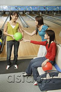AsiaPix - Three women in bowling alley