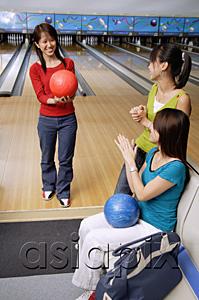 AsiaPix - Women in bowling alley