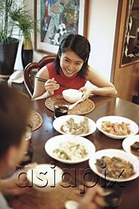 AsiaPix - Couple eating at home