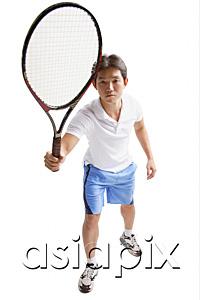 AsiaPix - Young man holding tennis racket