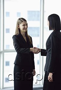 AsiaPix - Two businesswomen standing and shaking hands