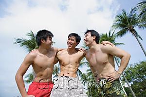 AsiaPix - Three men with arms around each other