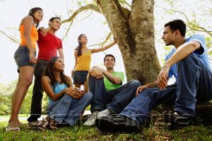 PictureIndia - Group of young adults in park