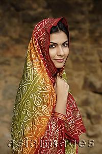 Asia Images Group - young woman in sari