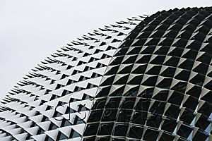 AsiaPix - Close up of the Esplanade Theater roof, Singapore.