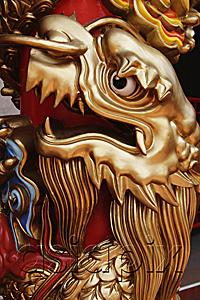 AsiaPix - Close up of gold dragon on temple pillar
