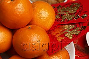 AsiaPix - Oranges with red envelopes, Hong Bao, Chinese New Year