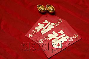 AsiaPix - red envelope, (Hong Bao) and gold ingot