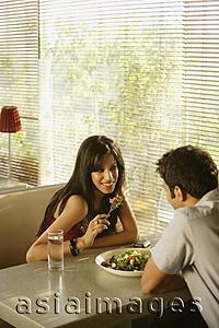 Asia Images Group - couple sharing salad