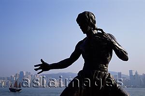 Asia Images Group - China,Hong Kong,Kowloon,Tsim Sha Tsui,Avenue of the Stars,Bruce Lee Statue