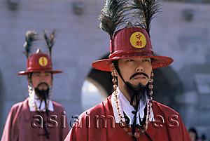 Asia Images Group - Korea,Seoul,Gyeongbokgung Palace,Portrait of Ceremonial Guard in Traditional Costume