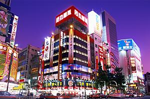 Asia Images Group - Japan,Tokyo,Night View of Shops in Akihabara Electrical District