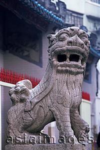 Asia Images Group - China,Hong Kong,Hollywood Road,Lion Statue in Man Mo Temple