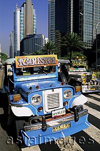 Asia Images Group - Philippines,Manila,Jeepneys in the Makati Financial District