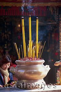 Asia Images Group - China,Hong Kong,Cheung Chau Island,Incense at Pak Tai Temple