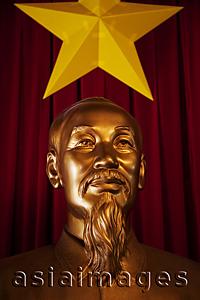 Asia Images Group - Vietnam,Ho Chi Minh City,Reunification Palace,Bust of Ho Chi Minh in the Conference Hall