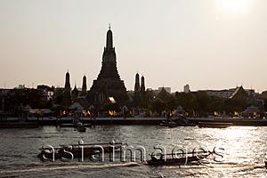 Asia Images Group - Thailand,Bangkok,Wat Arun and Chao Phraya River