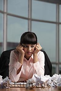 Asia Images Group - Indian woman stressed at work