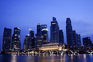 Asia Images Group - Singapore, city skyline of Marina Day at night