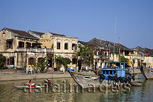Asia Images Group - Vietnam,Hoi An,Town Skyline and Thu Bon River