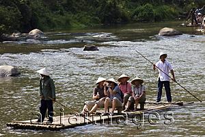 Asia Images Group - Thailand,Chiang Mai,Tourists River Rafting on Maetang River