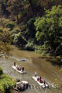Asia Images Group - Thailand,Chiang Mai,Tourists River Rafting on Maetang River