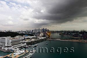 Asia Images Group - Yacht entering Singapore Harbour