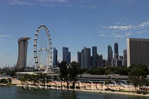 Asia Images Group - Skyline of Singapore with the Singapore Flyer