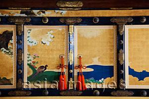 Asia Images Group - Nijo Castle,Interior of Ninomaru Palace,Detail of Painted Screens. Kyoto, Japan