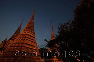 Asia Images Group - Night shot of Wat Pho Temple, Thailand