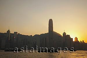 Asia Images Group - Hong Kong City Skyline and Victoria Peak at sunrise.