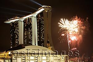 Asia Images Group - Fire works and laser show at Marina Bay Sands, Singapore