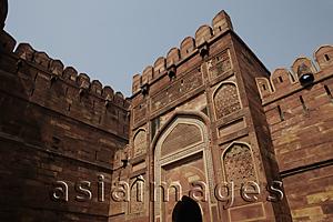 Asia Images Group - Close up of a wall of the Agra Fort, Agra, India
