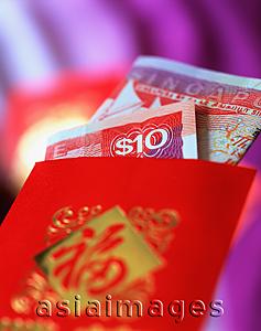 Asia Images Group - Singapore, Singapore Dollar in Red Packet