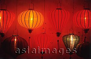 Asia Images Group - Vietnam, Hoi An, Colorful silk lanterns