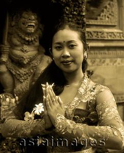 Asia Images Group - Indonesia, Bali, Balinese dancer in traditional costume