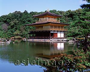 Asia Images Group - Japan, Kyoto, The Golden Pavilion at Kinkaku-ji Temple.