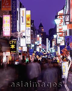 Asia Images Group - Japan, Tokyo, Shinjuku, Kabukicho, popular evening entertainment area at dusk