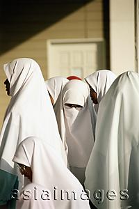 Asia Images Group - Malaysia, Kuala Lumpur, Schoolgirls visiting National Islamic Center.