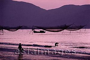 Asia Images Group - Vietnam, Qui N'hon, South China Sea, fishermen preparing for the day.