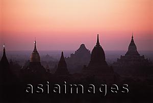 Asia Images Group - Myanmar (Burma), Bagan, Temples of Bagan at dawn