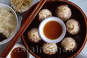 Asia Images Group - China, Shanghai, Chinese pork dumplings.