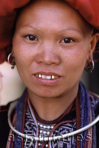 Asia Images Group - Vietnam, Sa Pa, Close up of Red Dao woman, Portrait