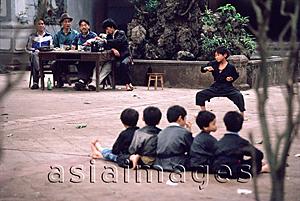 Asia Images Group - Vietnam, Hanoi, young boys practicing martial arts