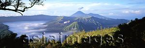 Asia Images Group - Indonesia, Java, Mount Bromo, Sunrise across Bromo-Semeru caldera from Mount Penanjakken. (grainy)