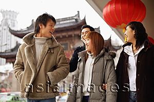Asia Images Group - Couples walking side by side, smiling