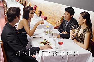 Asia Images Group - Couples dining in restaurant