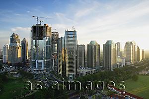 Asia Images Group - Late afternoon view of office buildings and construction along Jalan Jend Sudirman, Jakarta