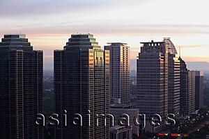 Asia Images Group - Late afternoon view of office buildings and skyscrapers along Jalan Jend Sudirman, Jakarta
