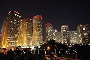 Asia Images Group - Night shot of the CBD area, Beijing China